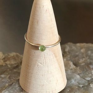 Peridot and sterling stacking ring.  Size 7.5